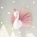 New 3D Handmade Pendant Crown Swan Children Christmas Animal Head Wall Decor for Kids Room Birthday Gift Children's Room Decor. 