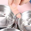 3In1 Stainless Steel Steamed Egg Mold Household Egg Steamer Creative Heart Shaped Egg Poachers Home Kitchen Accessories-B. 