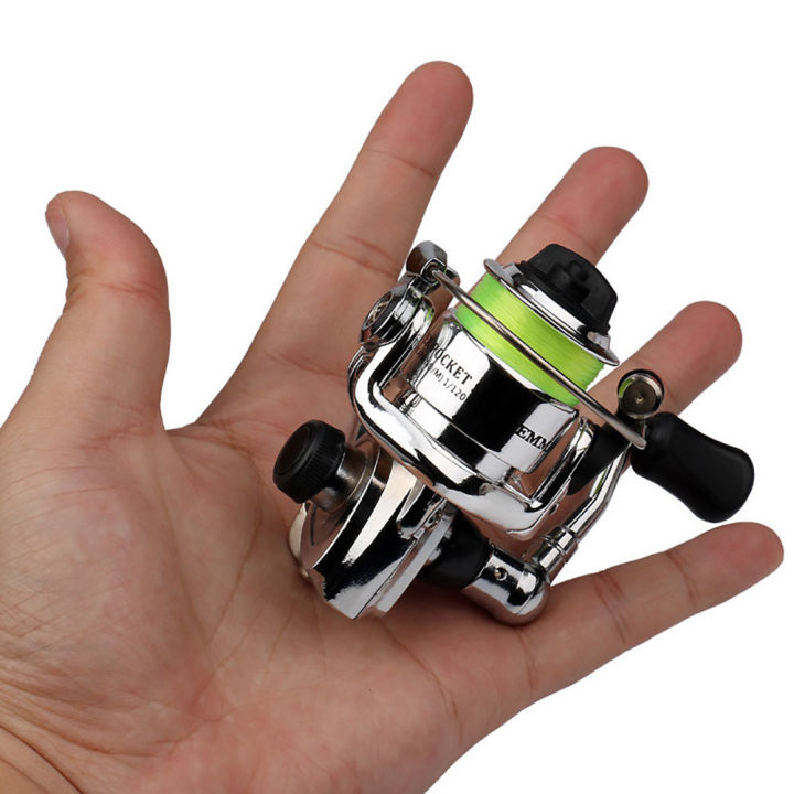 Mini 100 Type Spinning Fishing Reel With Reversible Handle 4.3:1 Gear Ratio Fishing Tackle For Freshwater Saltwater