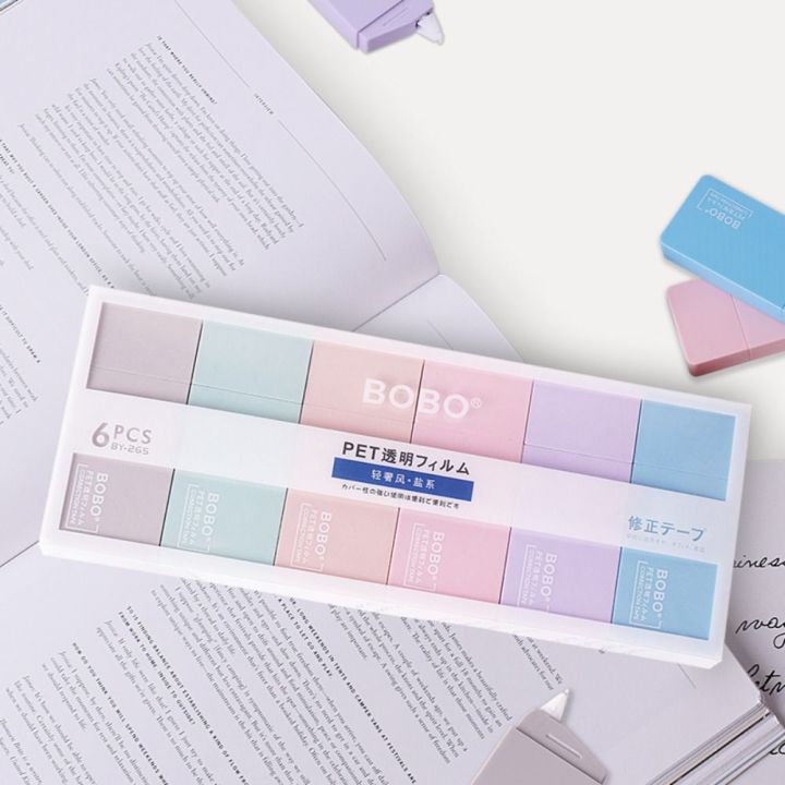 6%20Pcs/Box%206M%20Length%20White%20Out%20Correction%20Tape%20Kawaii%20Large%20Capacity%20Correction%20Tape%20Student%20Prize%20Stationery%20School%20Supplies%20-%20Image%203