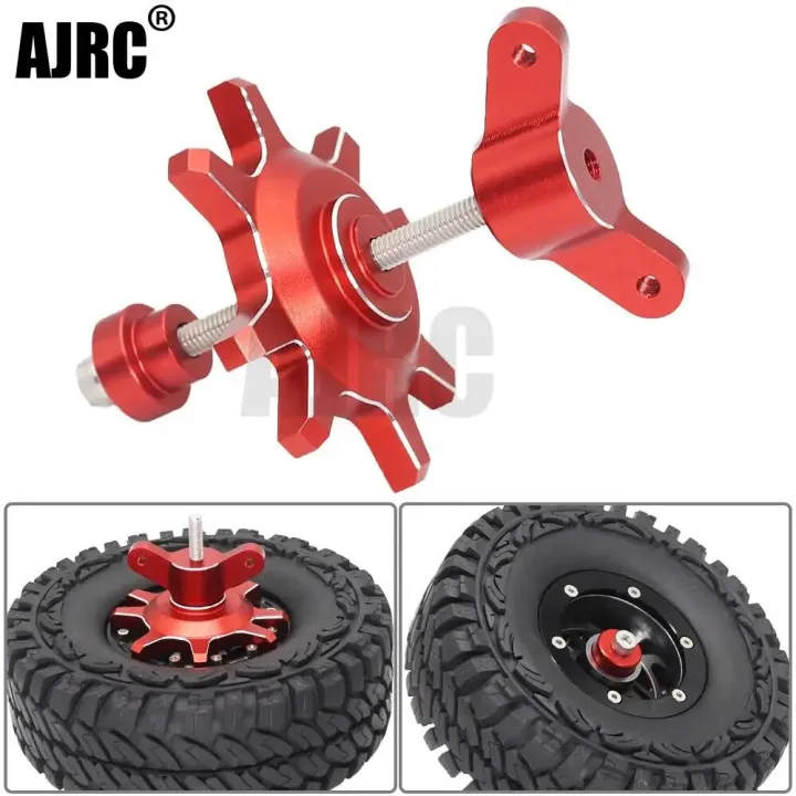 Reading WritingAjrc Metallic Black/red Tire Assembly/disassembly Aid Tool For 1/10 Rc Crawler Car 1.9 2.2 Inch Beadlock WheelWooden Toys
