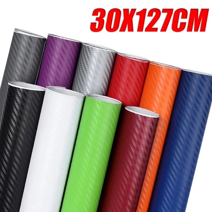 30x127cm 3D Carbon Fiber Roll Film Car Styling Decorative Stickers PC ...