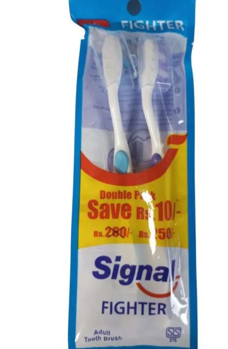 Signal Fighter Double Pack- Soft, toothbrush, 32g