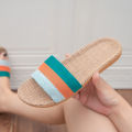 【ZOSR】Summer Linen Women'S Slippers Flat Sandals Home Color EVA Lightweight Shoes For Women Casual Slippers Free Shipping. 