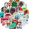 40pcs Fashion Brand Stickers Logo Signs Symbols Stickers for Laptop Scrapbook Journal Kids Girls Boys Stickers. 