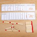 Montessori Matches Puzzles Game Wooden Toy DIY Math Geometry Board Game Thinking Match Logic Training Educational juegos de mesa. 