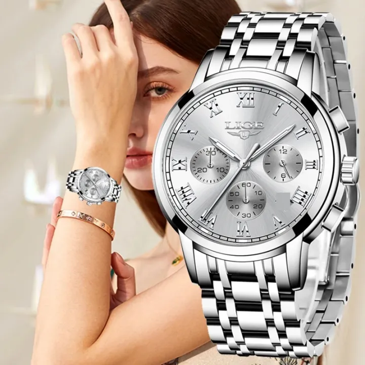 Ladies%20Watch%20Stainless%20Steel%20Luxury%20Quartz%20Analog%20Business%20Chain%20Casual%20Wrist%20LIGEx%20Watches%20For%20Girls%20Women%20Love%20Gift%20-%20Silver%20Green%20-%20Image%203