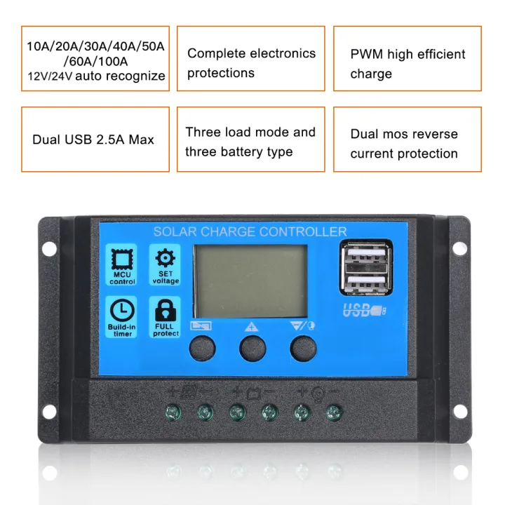 100A%2012V%20/%2024V%20Solar%20Charge%20Controller%20PWM%20Intelligent%20Regulator%20With%20USB%205V%202.5A%20-%20Image%206