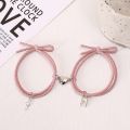2Pcs Minimalist Key Lock Love Pendant Bracelets Couple Magnetic Bracelets for Lovers Jewelry Accessories. 