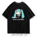 Anime cartoon Hatsune Miku T-shirt second printed cotton loose half sleeve men and women short-sleeved T-shirt casualtops. 