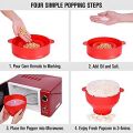 Popcorn MAKER Popper Bowl with Lid silicone microwave. 