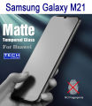 Samsung Galaxy M21 Full Matte Tempered Glass Screen Protector. 