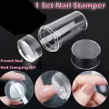 Transparent Nail Stamper Set with French Scraper Nail Art Stamping Printing Plate Silicone Tool Kit All for Manicure Accessories. 