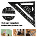 【FOOT SOFA】 7'' Aluminum Alloy Triangle Ruler， Angle Protractor Speed Metric Square Measuring Ruler For Building Framing Woodwork Tools. 