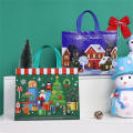 Reusable Christmas Gift Bags Foldable Tote Bags For Christmas Shopping Festive Holiday Gift Bags Large Capacity Shopping Bags Santa Claus Gift Bags. 