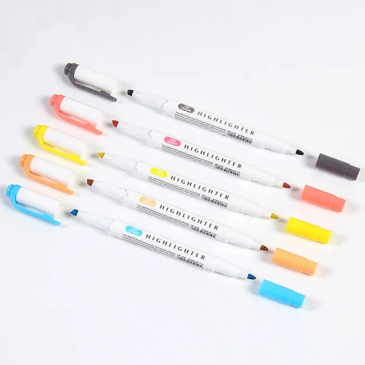 5%20Colors%20Dual%20Tip%20Highlighter%20Pens%20Broad%20Chisel%20and%20Fine%20Tips%20Marker%20Pen%20for%20for%20School%20Students%20Office%20Home%20Supplies%20-%20Image%209