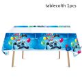 paper plates Kid Birthday Game Theme Party Supplies Decor Disposable Paper Plates Cup Napkin Video Game Table Cover Wedding Party TableclothParty Tableware. 