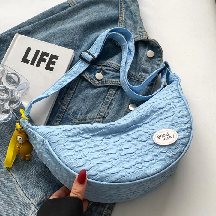 Nylon%20Chest%20Bag%202024%20Collection%20Casual%20Crossbody%20Bag%20Half%20Moon%20Women's%20Hobo%20Bag%20for%20Travel%20Shopping%20Urban%20Lifestyle%20Trendy%20Accessory%20Daily%20Carry%20-%20Image%208