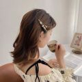 5Pcs Retro Acrylic Side Hairpin Hair Clip Simple Pearl Side Duckbill Clip Hair Accessories. 