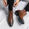 【WEJA】Luxury Designer Brand Dress Office Shoes For Men Genuine Leather Fashion Chelsea Casual Boots Retro Couple Ankle Boot Footwear. 