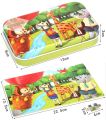 Wooden 60Pcs Toys for Children Wood Jigsaw Cartoon Animal Puzzle Box Montessori. 