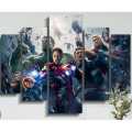 Five (5)Pieces Modern HD Printed Home Decor Wall Art Framed  -  Avengers. 