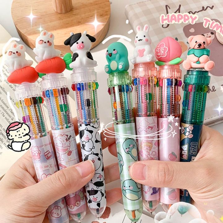 Random%201Pcs%20Cute%20Cute%20Cartoon%20Ballpoint%20Pens%20School%20Office%20Supply%20Stationery%2010%20Multicolored%20Pens%20Colorful%20Refill%20Student%20Pen%20Office%20Stationary%20Student%20Pen%20-%20Image%202