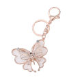 Fashion Butterfly Rhinestone Alloy Keyring Women Key Chain Bag Hanging Decor. 