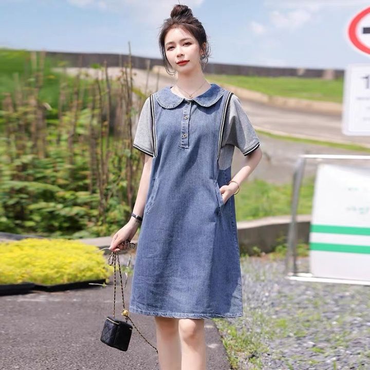 Summer%20Dress%20Fat%20People%20a%20Line%20Skirt%20a%20Set%20of%20Straight%20Dress%20Thin%20Small%20Summer%20Jeans%20for%20Women%20New%20-%20Image%204