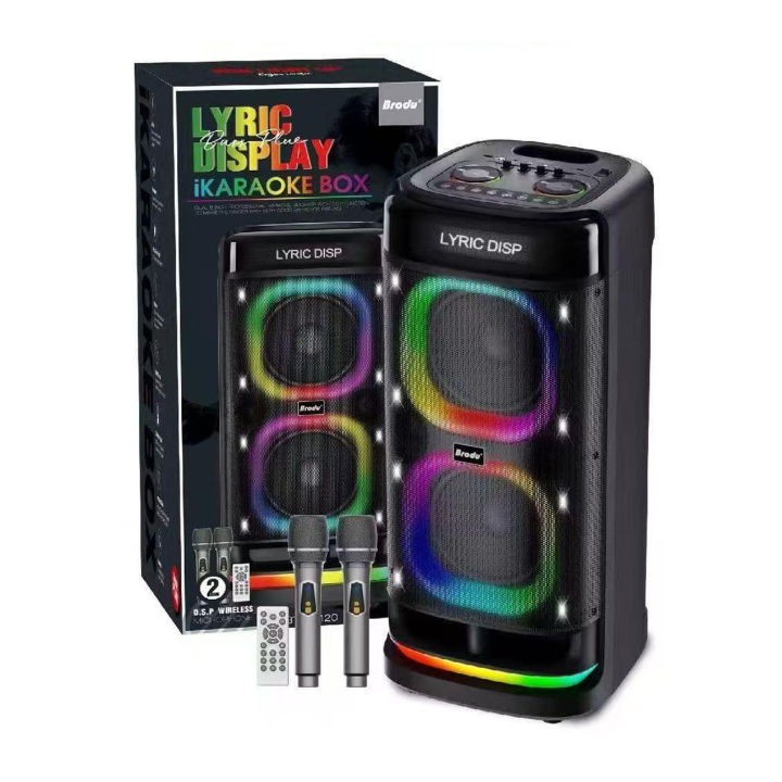 Brodu%20BTS-2120%20Dual%208"%20Supper%20Bass%20Portable%20Wireless%20Bluetooth%20Speaker%20with%202%20Rechargable%20Wireless%20Mic%20RGB%20Light,%20FM%20Mic,%20FM,%20AUX,%20USB,%20SD%20Card,%20Karaoke%20Speaker%20with%20Dual%20Mic%20Buffel%20Subwoofer%20Music%20Player%20Party%20Box%20BTS%202120%20Partybox%20-%20Image%202