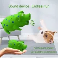 Benepaw Durable Dog Chew Toys For Medium Large Dogs Squeaker Eco-friendly Soft Rubber Pig Toy Pet Interactive Relieve Anxierty. 