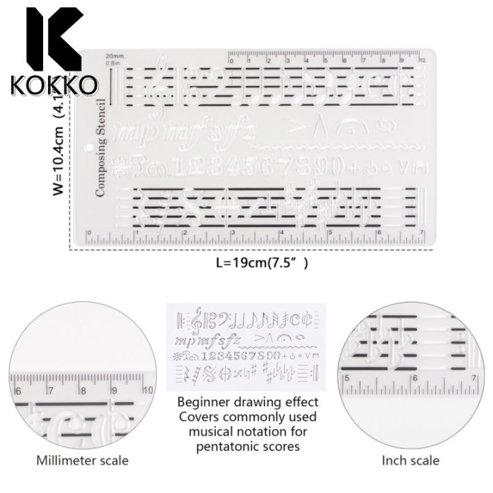 KOKKO Song Writer's Composing Template Number Symbols Song Writer's Composing Notation Tool For Music Notes Engraving