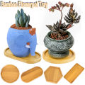 Gift Home Decoration Planters Pot Stander Hexagon Rectangle Bamboo Wood Tray Flowerpot Base Square Tray Garden Supplies. 