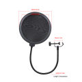 HXSJ Micro-Phone Pop Strainer Mic Shield Dual Layer Singing Windscreen Professional Mic Studio Pop Strainer. 