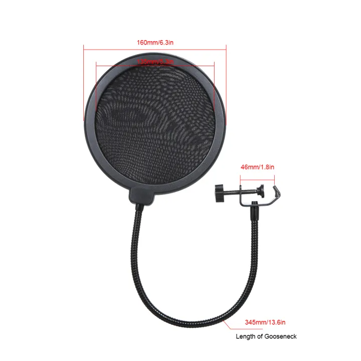 HXSJ%20Micro-Phone%20Pop%20Strainer%20Mic%20Shield%20Dual%20Layer%20Singing%20Windscreen%20Professional%20Mic%20Studio%20Pop%20Strainer%20-%20Image%207