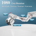1080° Large-Angle Rotating Splash Filter Faucet Aerator Universal Kitchen Sink Faucet Extender 2Flow Saving Water Tap Nozzle. 