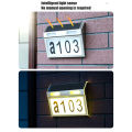 Solar House Number Display, Waterproof Solar Address Sign Fast Heat Dissipation LED for Enclosure. 