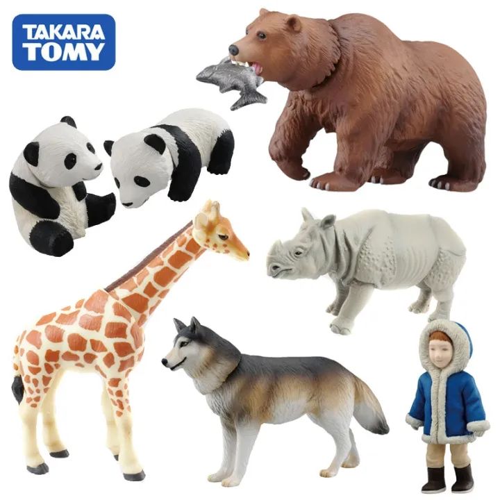 TAKARA%20TOMY%20Ania%20AS%20Series%20Hippo%20Lion%20Tiger%20Elephant%20Gorilla%20Penguin%20Panda%20Giraffe%20Animal%20Model%20for%20Children%20-%20Image%203