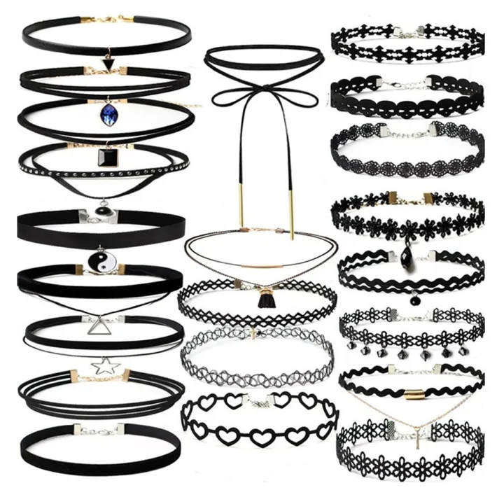 WKOUD%2022Pcs%20Choker%20Set%20Black%20Chokers%20Necklaces%20For%20Women%20Velvet%20Choker%20Necklaces%20Girls%20Classic%20Choker%20Henna%20Layered%20Necklace%20-%20Image%205