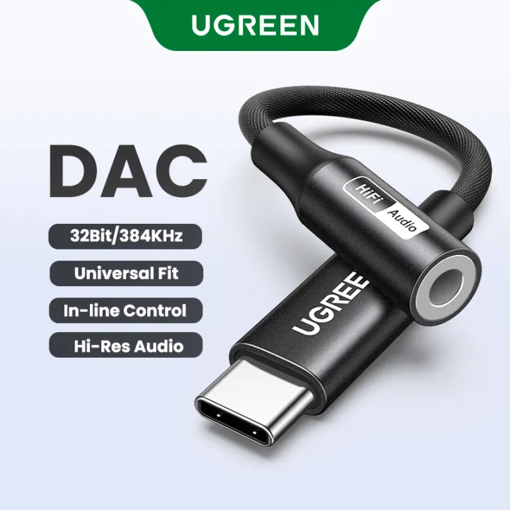 UGREEN USB C to Audio Adapter Hi-Res Type C to Aux Dongle HiFi