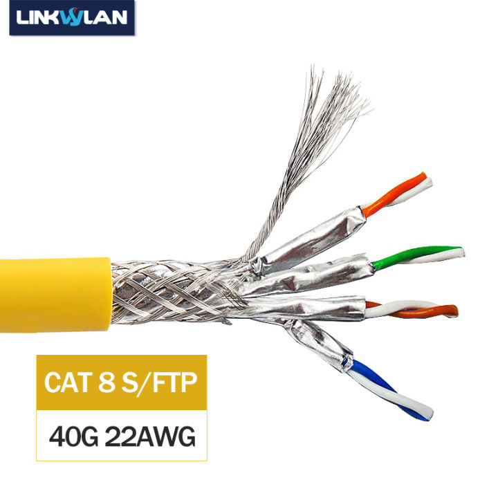 RT4PPO Copper Oxide LSZ0MHz SLAN RJLINKWY45 CAT8 Cable 40G 200FTP Shielded Mounting Cable 22AWG No H CPR DCA Sheath SUPPOE