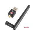 Network Card Mini USB WiFi Adapter Card 150 Mbps 2dBi Wifi Adapter PC with Antenna WiFi Dongle 2.4G USB Ethernet WiFi Receiver. 