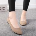 【ALLGOOD】Women Girls Solid Big Size Slip On Flat Shallow Comfort Casual Single Shoes Running shoes. 