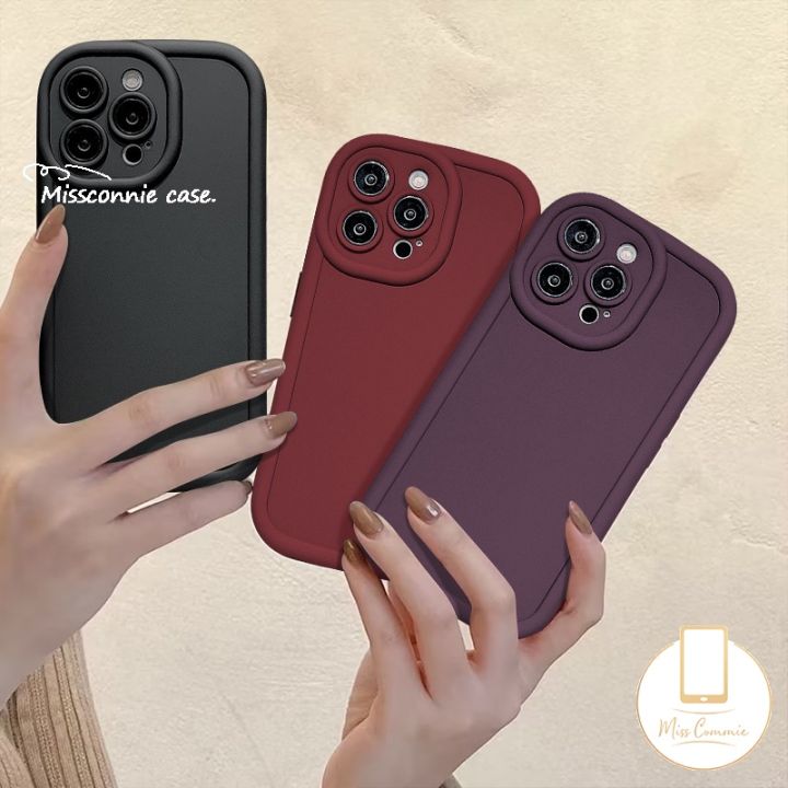 MissConnie Simple Frosted Solid Color Case Compatible for IPhone 11 15 XR 15 13 14 12 11 Pro Max X XS Max 14 15 Plus Macaron Candy Color Luxury Skin Feel Cream Puffs Shockproof Soft TPU Cover