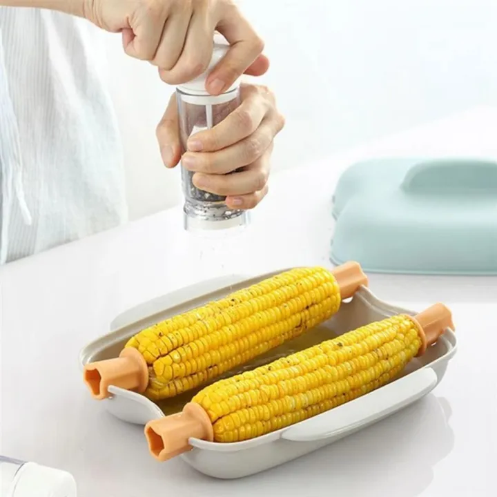 Easy Clean Heat Resistant Microwave Corn Cooker 2 Hole Plastic ...