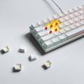 A61K 61KEYS White / Black Mechanical Keyboard Type C Hot-swapable RGB Computer Gaming Mechanical Keyboard Red axis. 