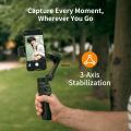 L9pro 3-Axis Handheld Gimbal Stabilizer with Extension Rod, AI Face Tracking Fill Light for iPhone Android Vlog, YouTube, TikTok. 