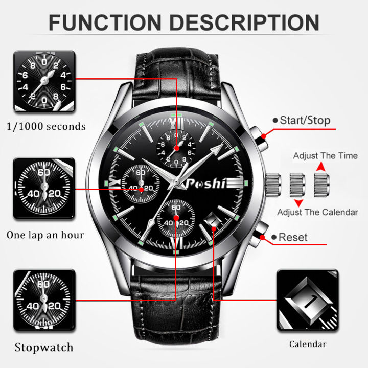 Original%20POSHI%20Luxury%20Brand%20Men's%20Watches%20Fashion%20Chronograph%20Auto%20Calendar%20Waterproof%20Quartz%20Watches%20For%20Men%20Casual%20Leather%20Strap%20Sports%20Luminous%20Clock%20Jam%20Tangan%20Lelaki%20-%20Image%206