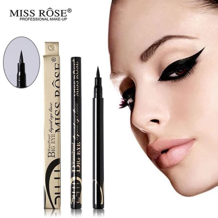 Miss Rose Eyeliner Pencil Eyeconic Kajal Eye Liner, Smudge Proof, Water Proof, Long-Lasting