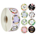 100pcs Thank You Round Sticker Scrapbook Envelope Seal Sticker Gift Flower Decoration Stationery Label Sticker. 